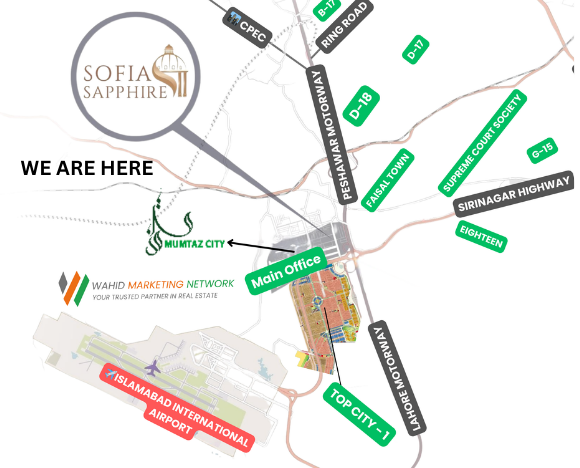 Sofia Sapphire map Mumtaz City Islamabad